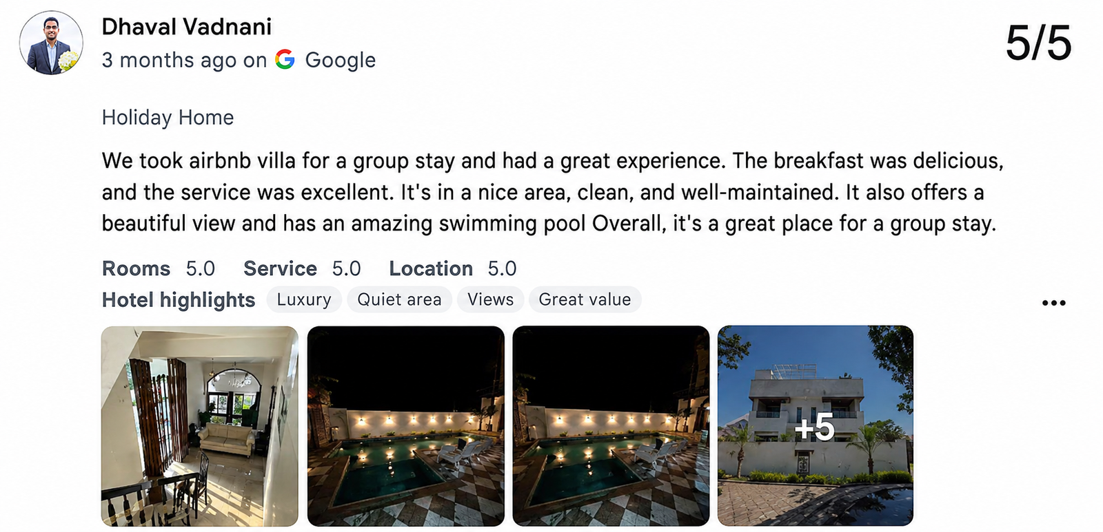 2BHK Villa Udaipur — Maple Roots Villa Guest Review — Maple Roots Villa Udaipur guest review photo