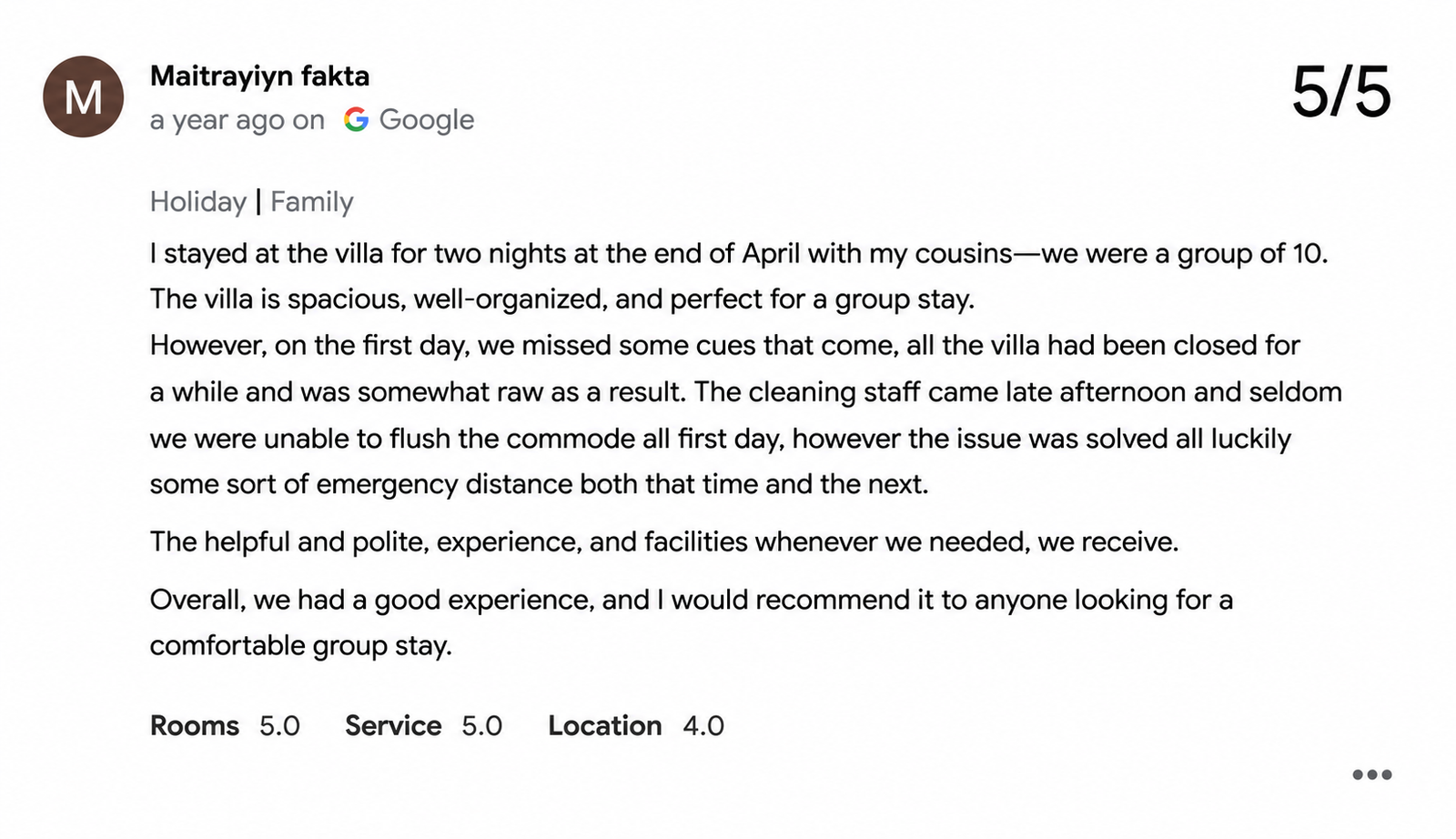 Airbnb Villa Udaipur — Maple Roots Villa Guest Review — Maple Roots Villa Udaipur guest review photo
