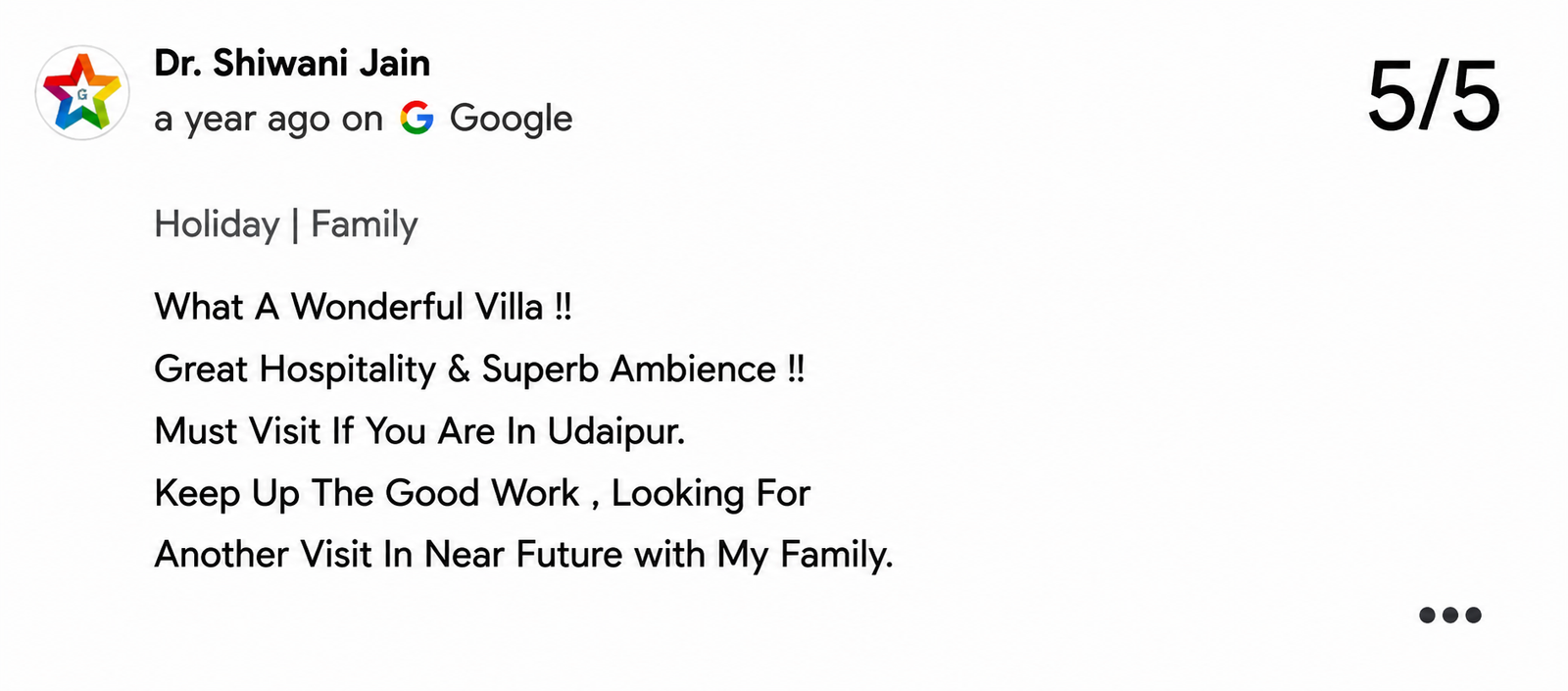Farmhouse in Udaipur — Maple Roots Villa Guest Review — Maple Roots Villa Udaipur guest review photo