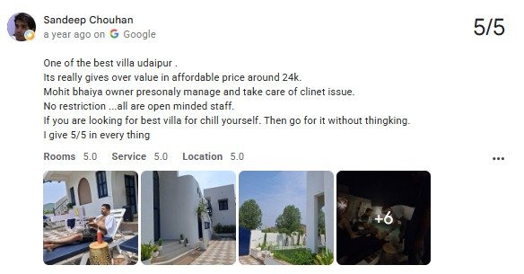 Private Farmhouse in Udaipur — Maple Roots Villa Guest Review — Maple Roots Villa Udaipur guest review photo