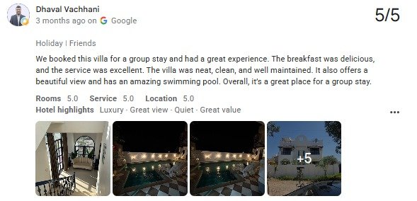 Proposal Decoration Udaipur — Maple Roots Villa Guest Review — Udaipur villa guest review