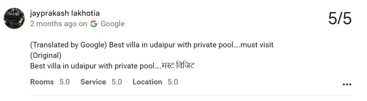 Verified Maple Roots Villa garden lawn Review Udaipur — Udaipur villa guest review