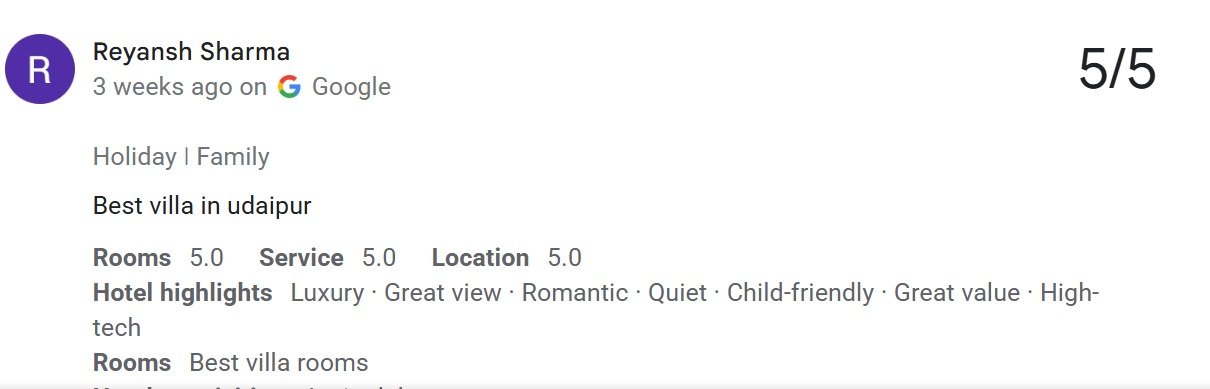 Verified Maple Roots Villa WhatsApp booking Review Udaipur — Udaipur villa guest review