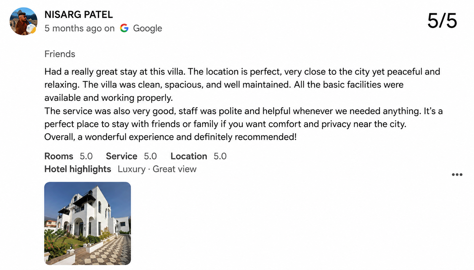 Villa near Badi Lake — Maple Roots Villa Guest Review — Maple Roots Villa Udaipur guest review photo
