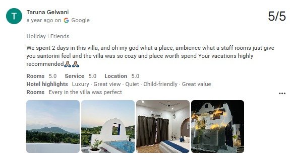 Villa Titardi Udaipur — Maple Roots Villa Guest Review — Maple Roots Villa Udaipur guest review photo