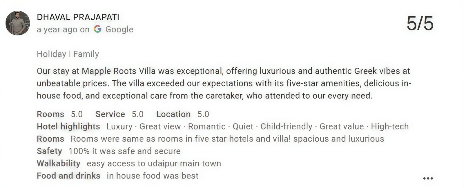 Villa with Swimming Pool in Udaipur — Maple Roots Villa Guest Review — Udaipur villa guest review