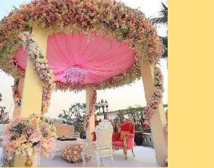 Circular Floral Dome Mandap - Best Luxury Villa in Udaipur