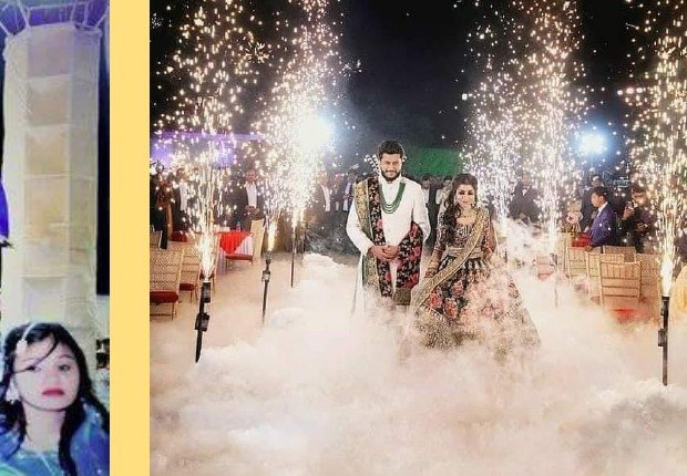 Fog & Sparkler Aisle - Best Luxury Villa in Udaipur